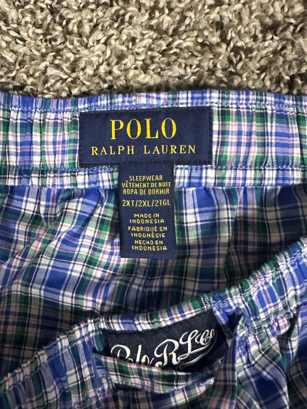 Polo Ralph Lauren Sleepwear Pants Size 2XT Plaid - Picture 3 of 8